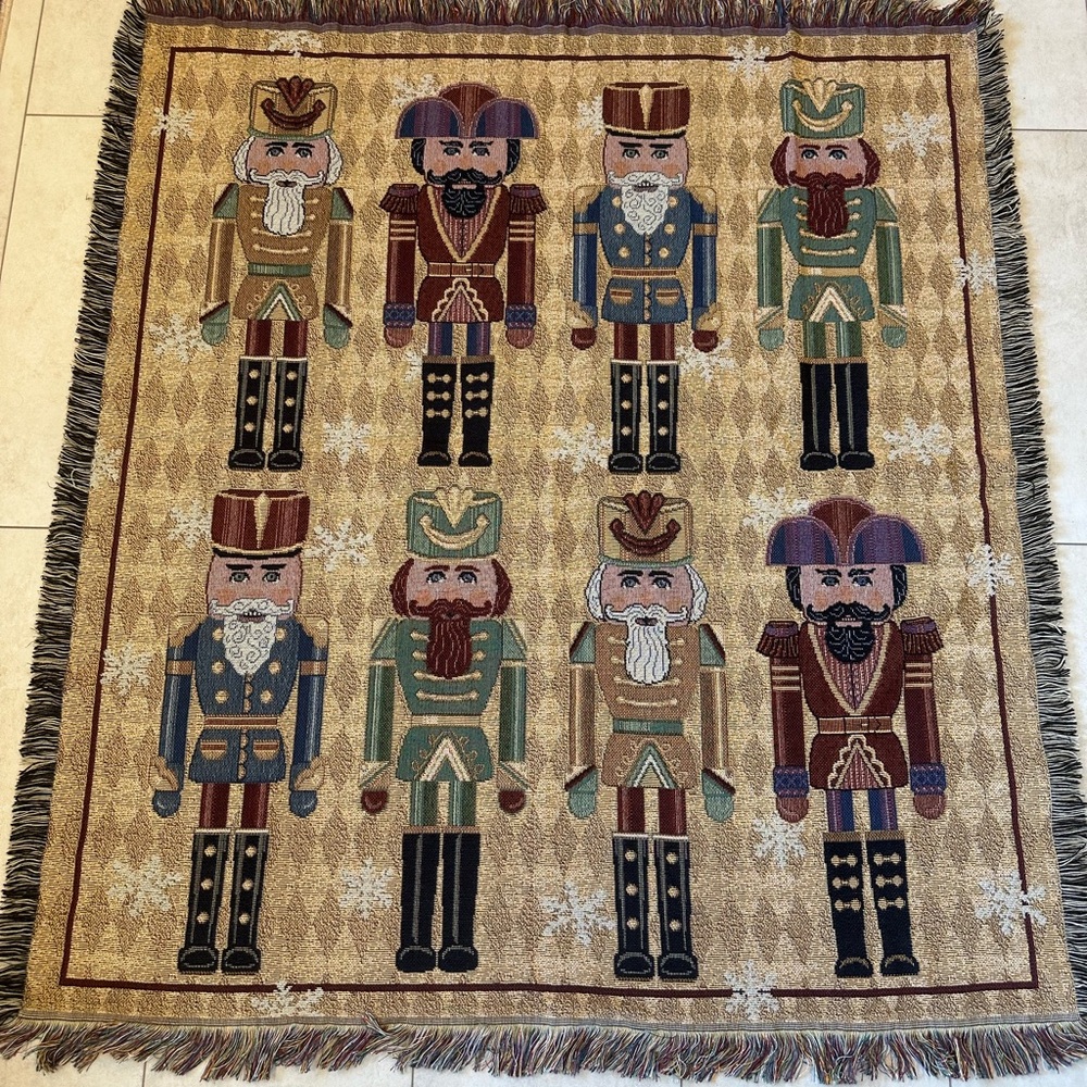 Mohawk Nutcracker Tapestry Throw Blanket - Holiday Christmas Decor